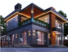 Şağanda “White Box” formatında 17 metr Hovuzu olan şəxsi villa satılır, -14