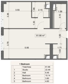 Arabian Ranches Sea Breeze E Tower 2 otaqlı dəniz mənzərəli mənzil satılır, -6