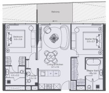 Sea Breeze Panorama by Elie Saab 3 otaqlı mənzil almaq 93 m2, -6
